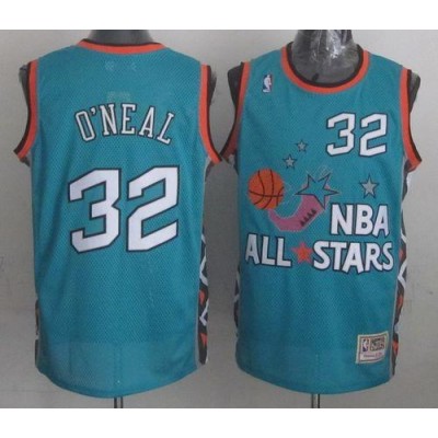Mitchell And Ness Orlando Magic #32 Shaquille O'Neal Light Blue 1996 All-Star Stitched NBA Jersey Men's